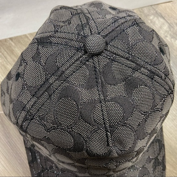 Coach Baseball Hat In Metallic Signature, Black/Gunmetal - Picture 3 of 13